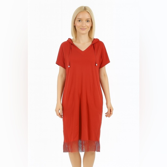 zenergy Other - Red Hooded Swim Cover Up